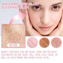 Watermelon Glow Sleeping Mask: Overnight Exfoliating Face Mask With Pumpkin Seed Extract For Hydrating & Glowing Radiance, Softening All Skin Types – Daily Essential & Holiday Gift For Women - WSM-A - Xem 7