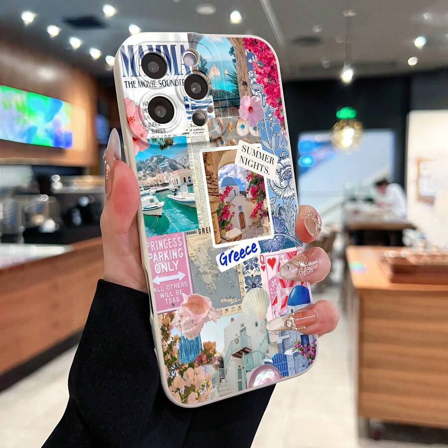 Esta elegante funda es compatible con los modelos 17, 16, 15, 14 Pro Max, 13, 12, 11, XR y XS Plus. Fabricada en silicona TPU, ofrece protección contra golpes y caídas, además de una sensación superior. Es un regalo ideal para familiares, amigos y seres queridos, y una opción perfecta para San Valentín.fundas para ,fundas,accesorios para celular,fundas para celular,fundas para 13,funda 13,funda 16,funda 17 pro max,funda 15,fundas para 16,fundas 11,fundas ,san valentín,san valentín detalles,viaje - Blanco - Ver 1