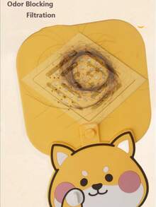 小黄狗二合一浴室地漏盖和硅胶塞——防异味、防堵塞地漏密封圈，适用于淋浴房和水槽 - 彩色 - 查看 9