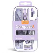 9pcs/Set Professional Drawing Tools For Students, Including Compass, Ruler, Triangle, Protractor, Pencil Sharpener. Back To School, New Year Gift