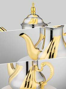 yeefeeco 1 Arabic-Style Stainless Steel Teapot, Traditional Religious Style Teapot, A Must-Have For The Back-To-School Season - Gold - View 5