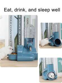 3-In-1 Automatic Water Bottle With Food Container Base, Hamster Ladder, Seesaw, Apple Branch, Climbing Toy Cage, Chew Toy, Hidden Cave, Suitable For Hamsters, Mice, Guinea Pigs, Hedgehogs - Multicolor - View 3