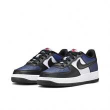 Nike Air Force 1 GS Classic, Lightweight, Comfortable, Versatile, And Durable Low-Top Sneakers. - Blue, White and Black - View 10