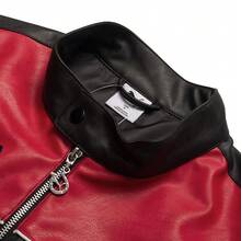 Puma 男士皮質夾克 RACE-AHEAD-PU-JKT 黑色有型挺闊撞色經典賽車服 酷 撞色拼接 立領輕盈休閒運動開襟外套636031-01 - 黑色 - 查看 4