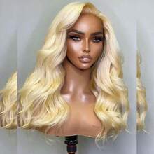 13x4 13x6 HD Lace Front Wig Human Blended Hair Body Wave 34 Inch - 200% High Density Glueless Wig Pre Plucked & Pre Cut With Natural Hairline & Baby Hair For Women, No Glue & Ready To Wear - S613 - View 2
