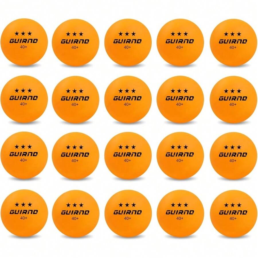 20 Pack Unisex 3 Star 40+ ABS Ping Pong Balls High Elasticity Table Tennis Balls For Competition Recreational Play Games DIY Use - Màu vàng - Xem 1