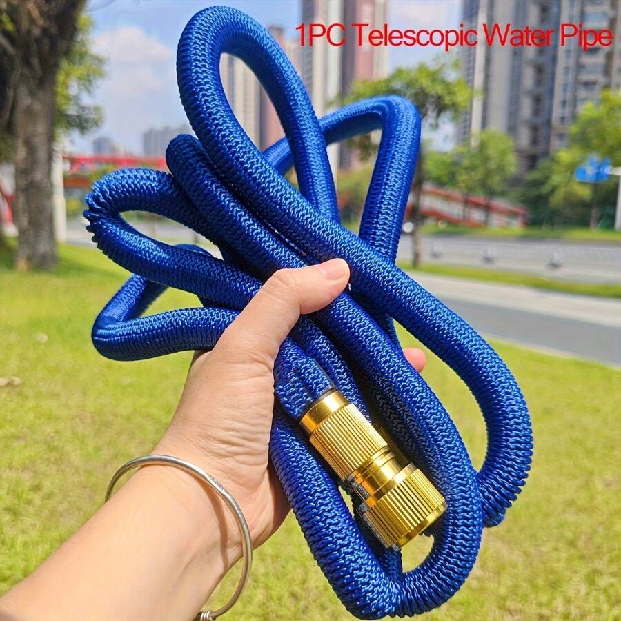 1根镀铜家用花园软管，3根可伸缩TPE洗车软管，魔术伸缩软管（软管材质：TPE）