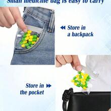 7pcs/1pc Portable Zipper Medicine Bags, Reusable Medicine Case For Storing Pills/Tablets, Waterproof Seal,Jewelry, Jewelry, Jewelry Storage,Storage Bag, Portable Storage Bag - 彩色 - 查看 5