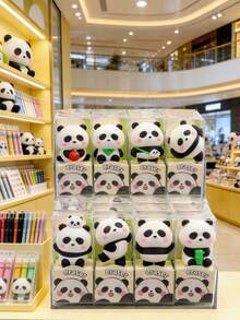 Random Delivery, Creative Design, Cute 3D Panda Erasers, Set Packaging, Height 4.5cm, Children's Writing Tool - Multicolor - View 7