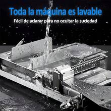 Rebanadoras Manual Cortadora Carne Jamon Verduras Alimentos Plateado - Plateado - Ver 10