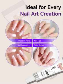 2pcs/1pc Newly Upgraded Quick Drying 10g Semi Solid Nail Glue ,Best Soft Gel Nail Glue For Press On Nails - No UV Light Needed, Long Lasting - 10g - View 4