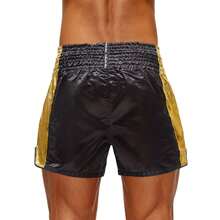 Men's Muay Thai Boxing Shorts, MMA Fighting Training & Competition - Black - View 4