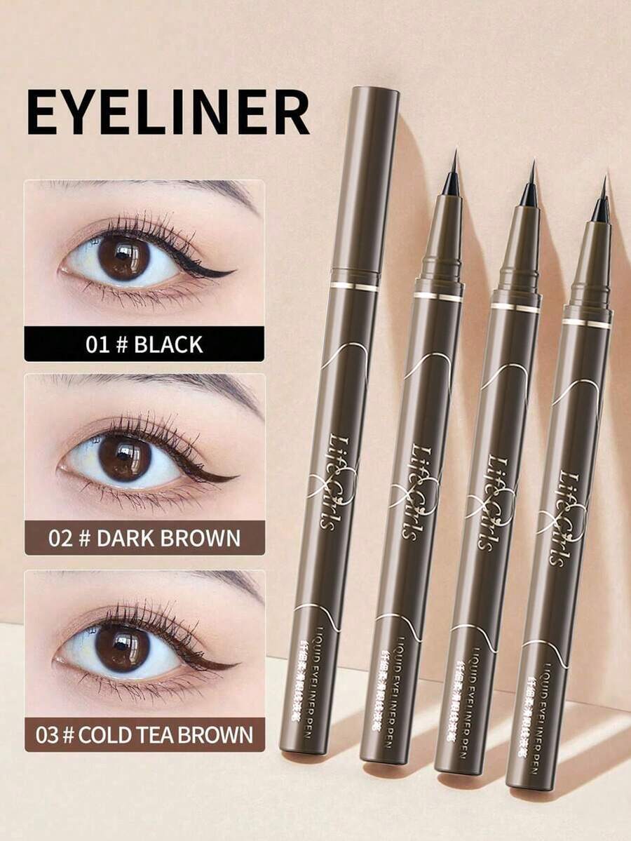 Ultra Fine Eyeliner Waterproof, Sweat-Resistant, Smudge-Proof, Smooth Liquid Eyeliner Pencil Suitable For Beginners,1Count - Nhiều màu - Xem 1
