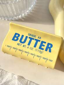 Cute Butter Shaped Hair Claw Clip, Novelty Food Design Acrylic Hair Clamp, Fun Yellow Butter Bar Hair Accessory For Girls Women, Non-Slip Jaw Clip For Daily Wear & Unique Styling