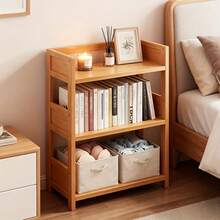 1pc Bamboo Multi-Tier Shelf - Natural Wood Look Storage Rack Suitable For Books, Decorations, Bathroom, Kitchen, Bedroom & Living Room Shelves - Freestanding Or Wall-Mounted, Sturdy Bamboo Shelving Unit, Standing Shelf - (Tre) Ba lớp, kích thước nhỏ - Xem 5