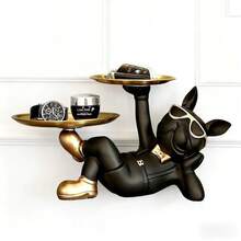 Soporte decorativo de perro de la suerte de Feng Shui de lujo para la entrada, sala de estar, dormitorio, gabinete de TV, regalo de inauguración de la casa, decoración del hogar - Multicolor - Ver 3
