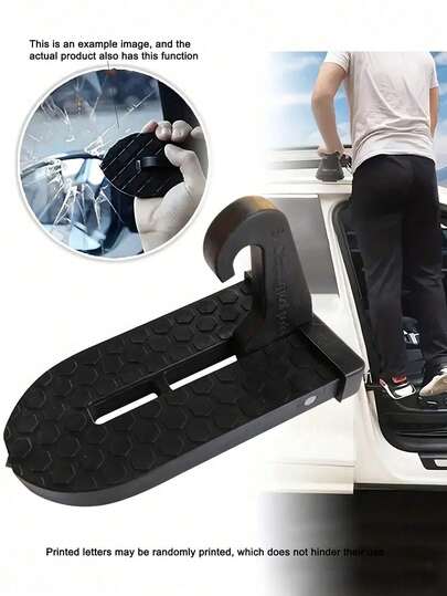 1pc Multi-Function Outdoor Car Door Lock Climbing Footboard, Foldable Rooftop Stepping Board For Off-Road Vehicles