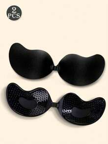 2 Pairs Strapless Invisible Push-Up Bras, Backless Seamless Bras, Suitable For Dresses And Gowns, Mango-Shaped Bras, Lingerie And Nipple Covers