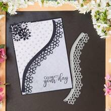 Creative Flower Cutting Dies, DIY Scrapbooking Album And Embossing Stencil, Greeting Card Making Tool, Card Paper Cutting Crafts ,Gift Card Making Template Die Cuts. - Silver - View 3