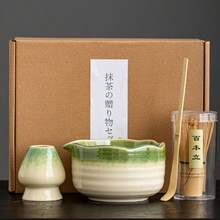 1pc/4pcs/7pcs Vintage Style Matcha Bowl, Matcha Whisk, Matcha Spoon, Japanese Tea Cup, Stirring Rod, Tea Whisk, Ceramic Tea Set