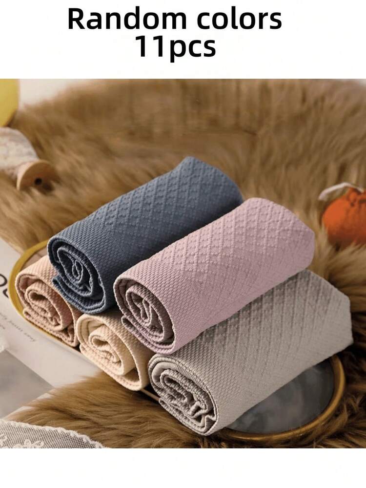 Calcinha modeladora de cintura alta sem costura para mulheres, sutiã modelador macio e confortável, calcinha de cor sólida respirável, sem costura e opaca para uso diário e formal, design macio e invisível, disponível em nude, rosa, roxo, adequado para 36-63 kg, essencial elegante para uso diário e formal, estilo fofo, material elástico - Multicolorido - Visão 18