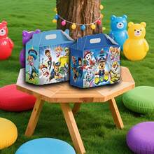 12pcs Paw Patrol Party Gift Box, Adorable Cartoon Characters, Creative New Design, Essential For Birthday, Holiday, Graduation Parties, Party Decorations, Reusable Paper Gift Box Packaging - Multicolor - View 6