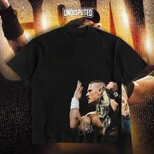 UNDISPUTED John C.Ena WWE Champion Collection Heavy Cotton Shirt UCME Tshirt Cena Retirement Shirt Wrestling Fan Apparel Women Menswear Direct-To-Garment Breathable Printing - 黑色 - 查看 1
