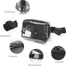 Women's Waterproof Transparent Waist Bag - Portable Transparent PVC Waist Bag With Shoulder Strap, Suitable For Outdoor Camping And Travel, Can Be Used As Wallet, Summer Holiday, Beach Leisure, Swimming Pool Sports Bag, Fitness Travel Bag, Men's Travel Essential Swimming Bag, Waterproof Beach Bag - Black - View 2