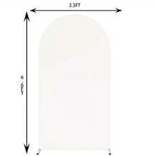 1/3 Pcs Polyester-Spandex Blend Decorative Arch Backdrop Cloth, Wedding Arch Cover, Party Banner & Bunting Fitted Dome Stand Cover, Double-Sided Elastic Arch Backdrop Cover For Wedding Banquets, Birthdays, Parties, Garden & Outdoor Ceremonies - trắng - Xem 12