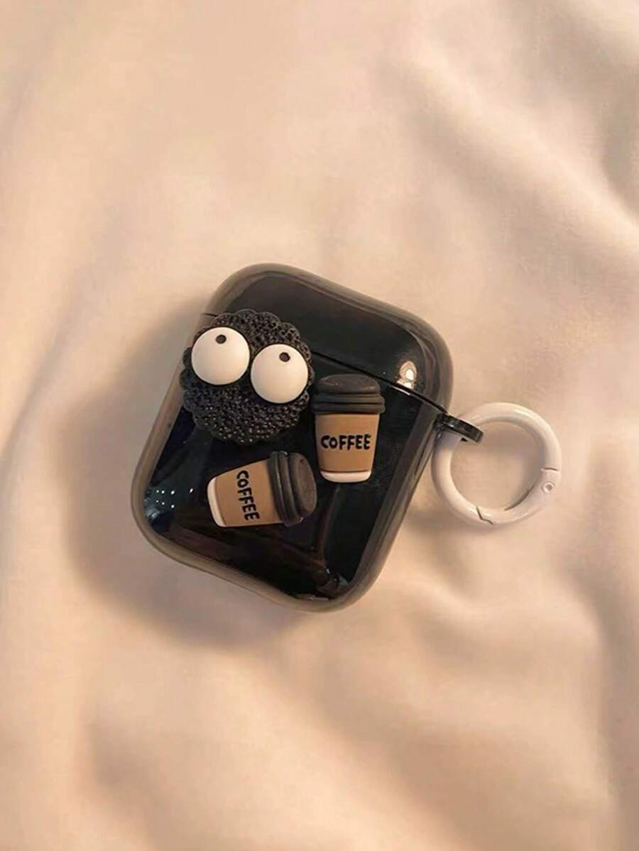 1pc 3D Coffee Cookie + Earphone Case Earbud Cover Compatible With Apple 1/2/3/Pro2 - Multicolor - View 1