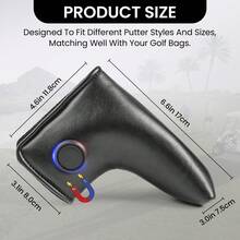 Bao bọc gậy golf từ tính FINGER TEN (1 chiếc), chất liệu da PU màu đen, có khóa từ tính chắc chắn và giá đỡ bóng từ tính tích hợp, giúp bảo vệ tối ưu và dễ dàng sử dụng. - màu đen - Xem 3