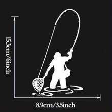 Fly Fishing Fisherman Trout Fish Vinyl Funny Sticker Window Laptop Bumper - A - View 8
