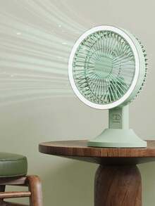 Desk Mini Fan, Super Long Battery Life, Oscillating, USB Rechargeable, Small Fan For Office, Desktop, Wall-Mounted, Home Use, Quiet, High Wind, Portable Tabletop Fan - Multicolor - View 4