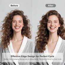 Curl Defining Brush, Curly Hair Brush Defining For Curls Waves &Amp; Coils, Volume Styling Women'S Curls, Reduce Pulling Frizz, Funny Cat Ear Designs - Green - ColorC - 查看 4