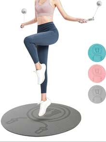 1片加厚防滑瑜伽垫，减震隔音，适合室内使用，加宽加厚设计，男女皆宜 - 彩色 - 查看 1