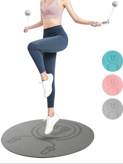 1pc Thick Non-Slip Yoga Mat, Shock Absorbing & Sound Insulation, Suitable For Indoor Use, Wider & Thicker Design For Men & Women