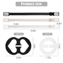11 Pcs Bra Strap ClipsRacerback Bra Clips Slipping Anti-Slip Buckles Conceal Tool - As Pic - View 2