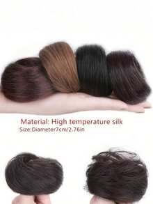 Búi tóc giả cài kẹp 6 inch, chất liệu tổng hợp, kiểu búi tóc bồng bềnh, mềm mại, giúp làm mới kiểu tóc nhanh chóng, kiểu Hàn Quốc, tóc giả dành cho nữ dịp Lễ Tình nhân. - Nhiều màu - Xem 3