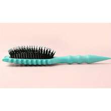 Professional Detangling Brush For Curly Hair - Wide-Tooth Comb For Defining Men & Women's Curls, Reduces Breakage & Frizz, Smooth Styling (Green, 1 Count) - Màu xanh lam - Xem 7