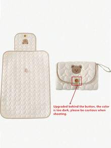 1pc Portable Baby Diaper Changing Pad, Cute Cartoon Rabbit/Bear Pattern Diaper Changing Mat, 0-3 Years Old Multi-Function Diaper Bag, Suitable For Travel And Outdoor, Newborn Gift; Lightweight, Can Be Used As Baby Stroller, Car Or Handbag Diaper Accessory. - Multicolor - View 13