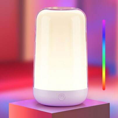 1PC Smart Night Light, Touch-Adjustable Lighting, Usb Multi-Functional, Creative Night Light, Wireless Bedside Music Ambient Light.