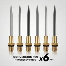 HUANQU 6 Stücke 40mm Kupfer Dartspitzen Ersatz, universelle langanhaltend Präzisions-Dart-Zubehörteile Ersatzteile - Verschiedenfarbig - Übersicht 7