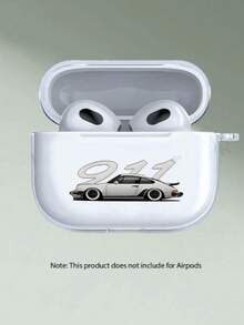 1套炫酷汽车涂鸦软保护套，带登山扣，兼容苹果4/Pro 2/3 - 無色 - 查看 4