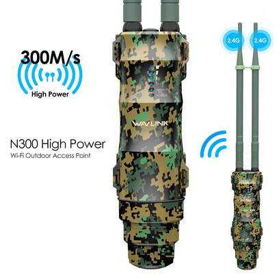 N300 High-Power Outdoor WiFi Signal Booster - IP65 Waterproof Wireless Repeater And Access Point, Passive PoE Powered, Enhanced 4KV Lightning Protection