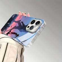 Estuche para teléfono con paisaje urbano de robot gigante compatible con estuches para teléfonos   17  16 Pro Max  15 Pro Max  13 y  12 Resistente al agua, a los golpes y a las caídas Un gran regalo para familiares, amigos, amantes, novios/novias y el día de San Valentín - Plateado - Ver 7