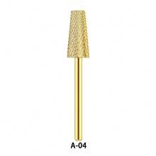 1pc Gold Tungsten Carbide Nail Polishing Drill Bit, For Nail Removal And Buffing, Nail Art Manicure In Home Or Salon - Gold - View 19