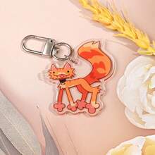 1个亚克力2D可爱动物钥匙扣挂件，适用于背包、钱包、相机装饰，生日、周年纪念日、情人节、返校礼物 - 彩色 - 查看 8