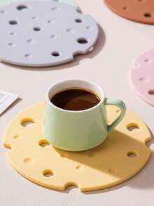 1pc Cheese Shaped Heat Resistant Mat, Reusable Kitchen Pad, Heat Proof Trivet, Bowl Pad - Compatible With Pots, Pans, Lids - Suitable For Induction Cooktop, Electric Stove - Protects Kitchen Countertop - Multicolor - View 6