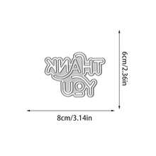 创意感谢卡切割模具、DIY剪贴簿相册和压花模板、贺卡制作工具、卡片纸切割工艺品、礼品卡制作模板模切。 - 銀色 - 查看 9
