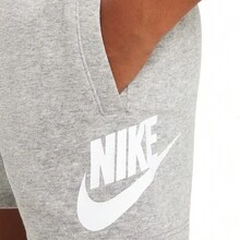 Pantalones cortos deportivos casuales de felpa francesa para adolescentes de Nike - Gris Claro - Ver 4